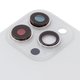 Задня панель корпуса для iPhone 13 Pro Max, срібляста, біла, із склом камери, Silver, small hole Прев'ю 1
