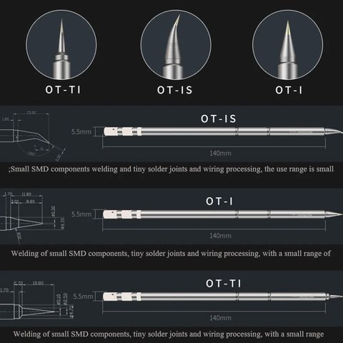 Паяльное жало Mechanic T12 OT-IS, с изгибом Превью 2