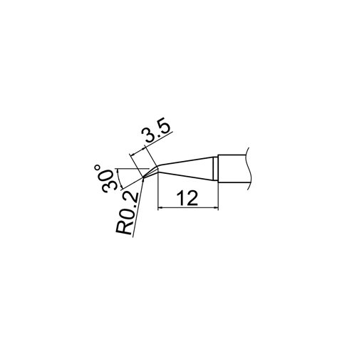 Punta de repuesto para cautín HAKKO T12-J02 Vista previa  4