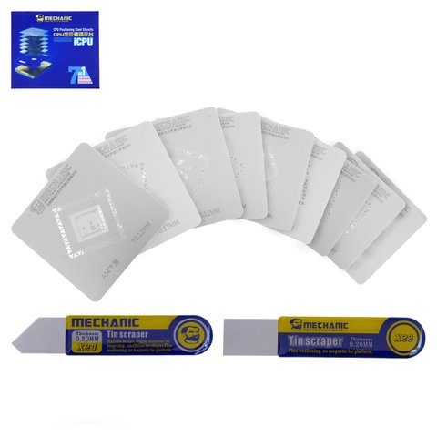 BGA Reballing Kit Mechanic iCPU compatible with iPhone, (7 in 1 (A8, A9, A10, A11, A12, A13, A14)) Preview 1