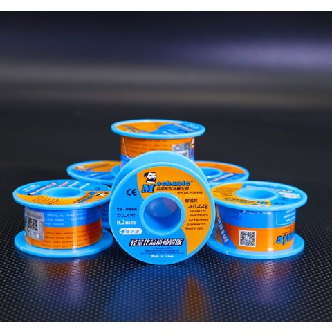 Припій Mechanic TY-V866, Sn 63% , Pb 37%, флюс 1-3%, 0,5 мм, 40 г Прев'ю 2