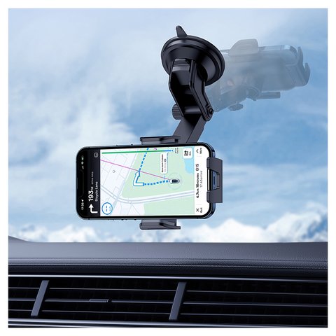 Автомобільний тримач Baseus UltraControl Go, чорний, вакуумний присос, #C40361600111-00 Прев'ю 4