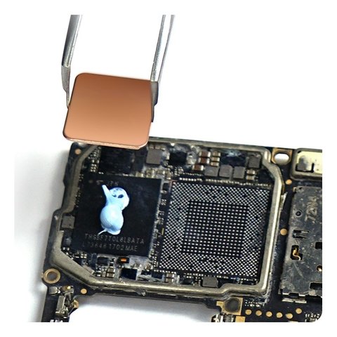 Термопрокладка RELIFE RL-093C, мідна, 0,5 мм, 14 мм, 12,45 мм, 50 шт Прев'ю 3