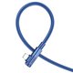 USB кабель Hoco U108, USB тип-C, Lightning, 200 см, 20 Вт, синій, Г-подібний, в нейлоновому обплетенні, #6931474764874 Прев'ю 2