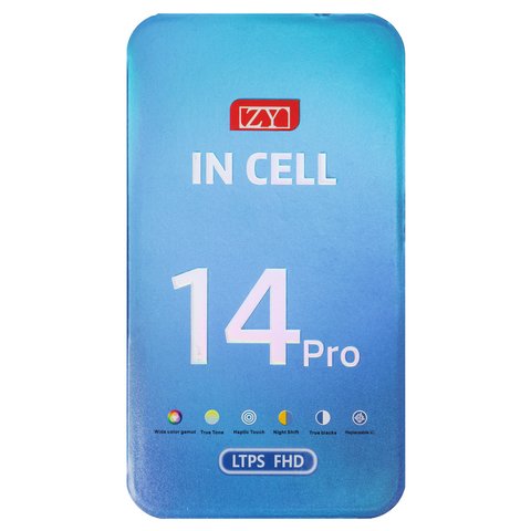 Дисплей для iPhone 14 Pro, черный, с рамкой, AAA, (TFT), ZY, LTPS FHD Превью 1